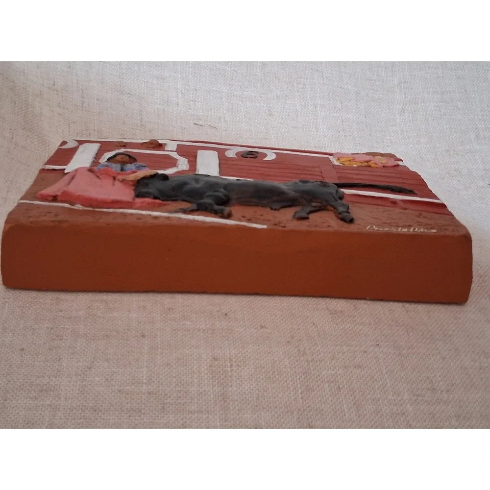 Ceramica Maruiz Spanish Bullfight Terracotta Wall Plaque Matador Bull Art 553